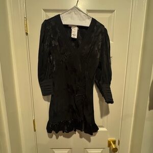 NWT Loveshack Fancy Black Minidress